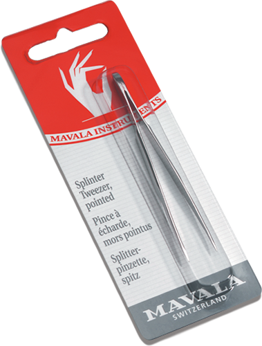 Splinter Tweezers, Pointed - Mavala Splinter Tweezer (379x500), Png Download