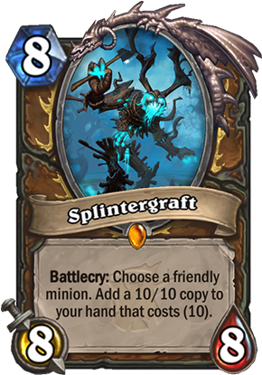 Splintergraft Card - Hearthstone Kun (300x429), Png Download