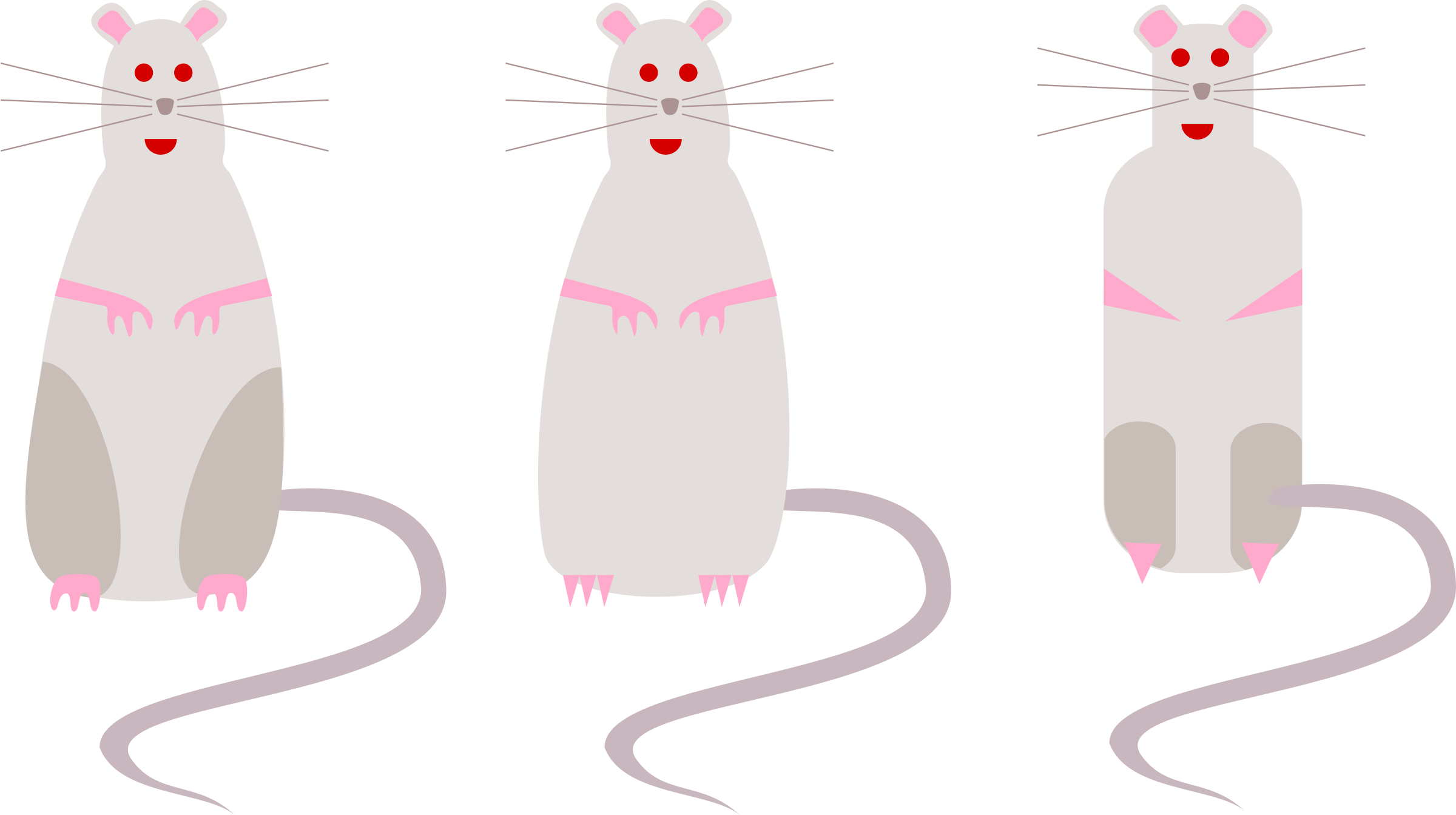 Original Png Clip Art File Three Different Rats Svg (600x336), Png Download