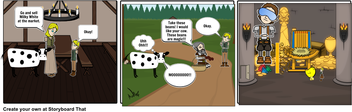 Jack And The Beanstalk - Cartoon (1164x385), Png Download