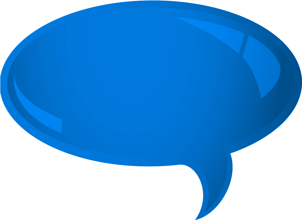Blue Rounded Bubble - Clip Art (1007x729), Png Download