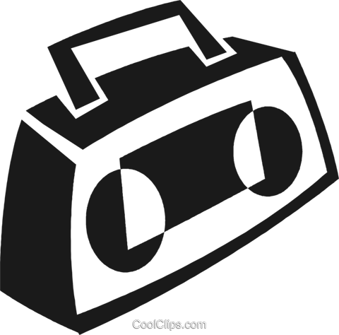 Ghetto Blaster Royalty Free Vector Clip Art Illustration - Illustration (480x474), Png Download