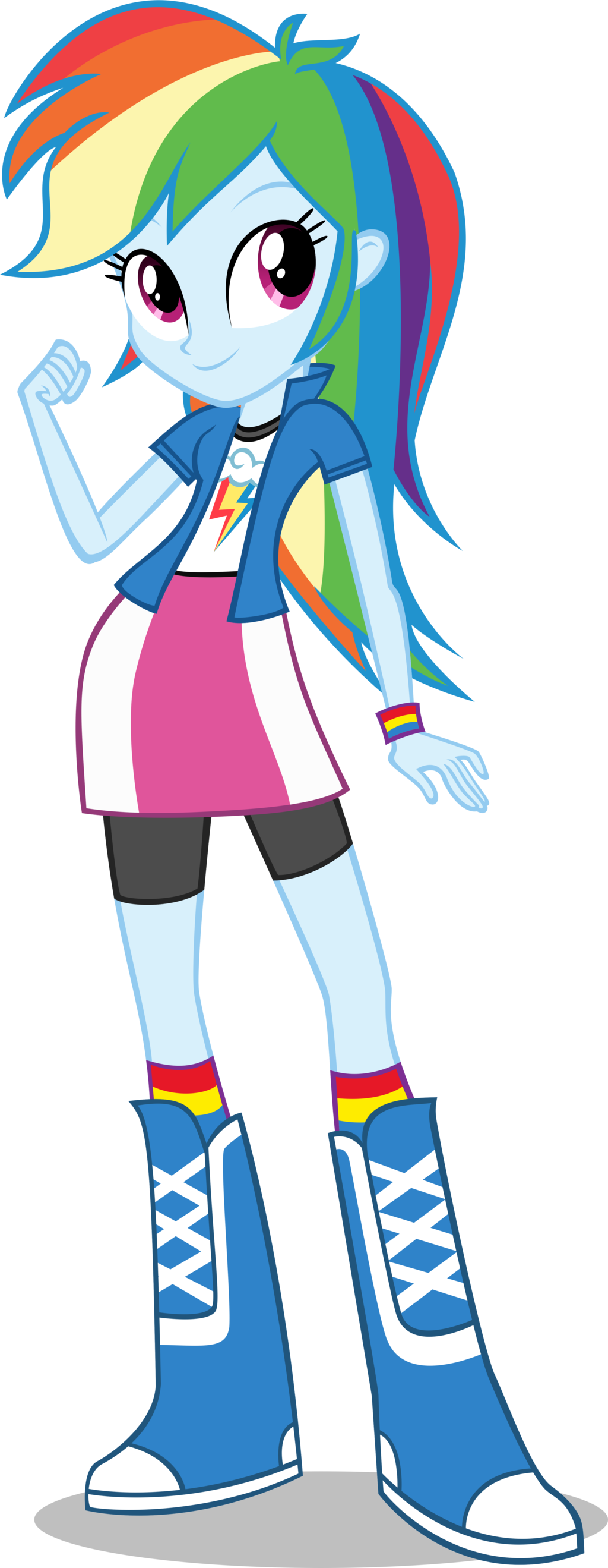 Rainbow Dash - My Little Pony Equestria Rainbow Dash (1024x2638), Png Download