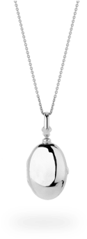 Silver Oval Locket Pendant - Dyrberg/kern (350x350), Png Download