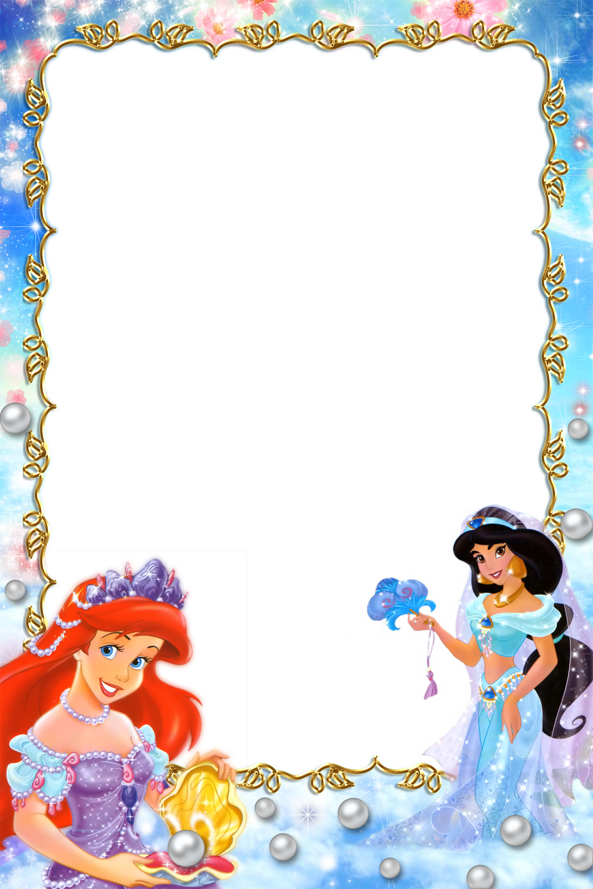 Imagens Para Photoshop - Disney Princess Border Design (1067x1600), Png Download