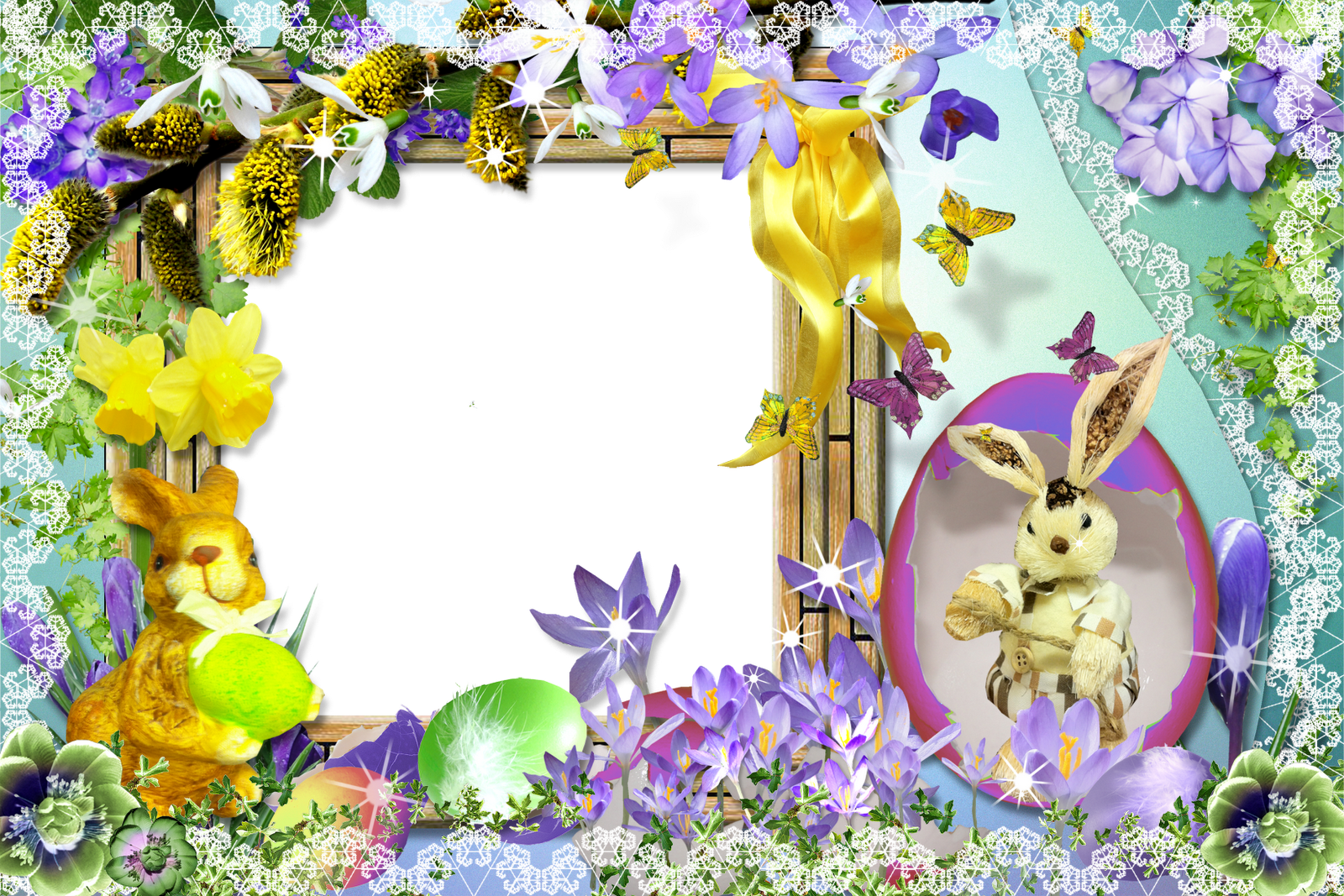 Frames Png Pascoa - Easter (1600x1067), Png Download