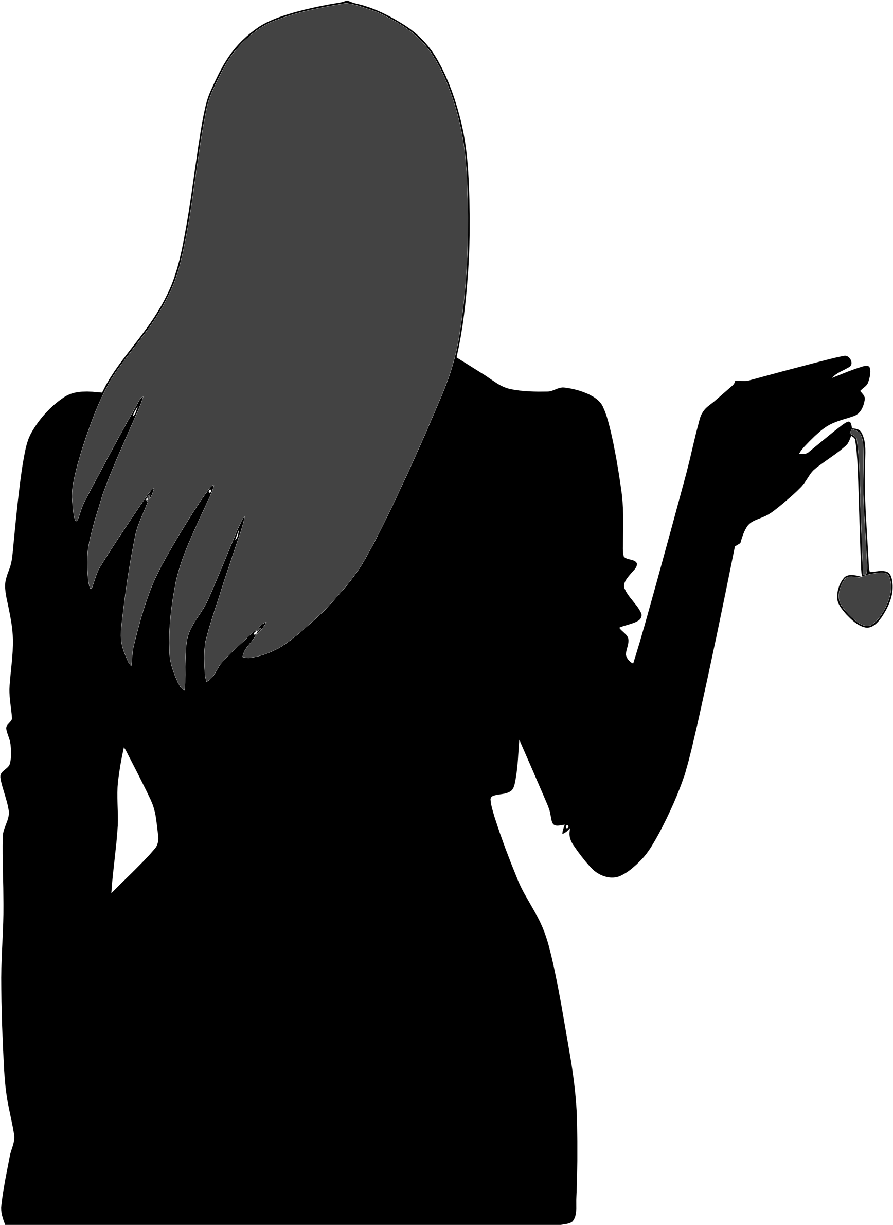 This Free Icons Png Design Of Womans Silhouette Holding (1736x2379), Png Download