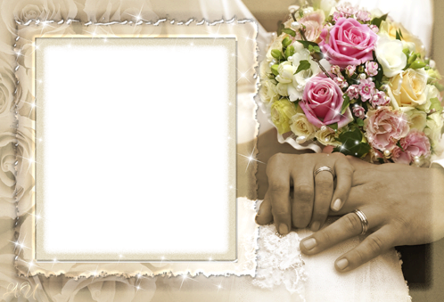 Png Wedding Images For Photoshop Ivory Wedding Table - Moldura Para Foto De Casamento (498x339), Png Download