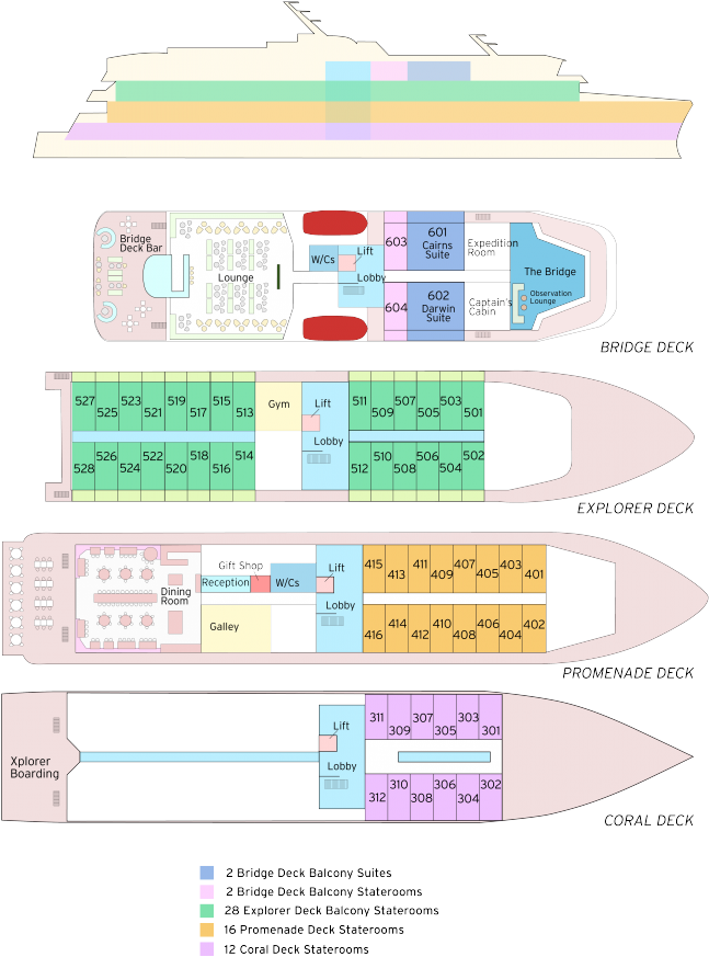 Cabin Layout For Coral Adventurer - Coral Adventurer (794x1024), Png Download