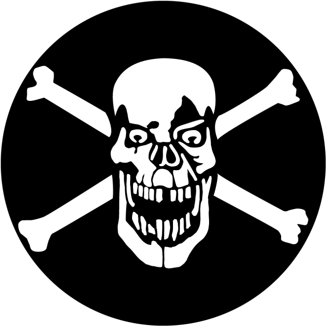 Skull And Cross Bones (800x800), Png Download