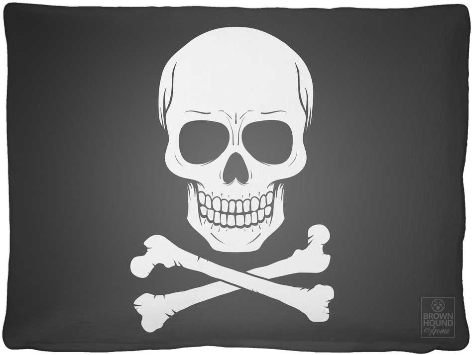 Skull And Crossbones Dog Bed - Mens Human Skull Crossed Bones T-shirt Medium Black (1024x1024), Png Download