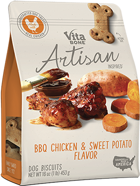 Vita Bone Artisan Inspired Bbq Chicken & Sweet Potato - Vita Bone Artisan Dog Biscuits (292x373), Png Download