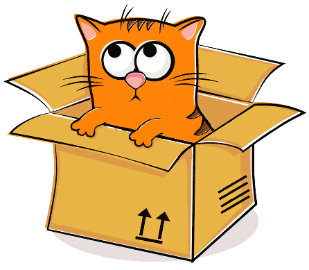 Puppy In A Box Cartoon (450x450), Png Download