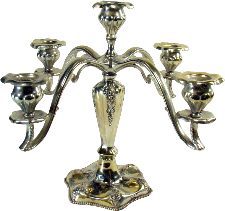 Art Nouveau Table Candle (760x760), Png Download