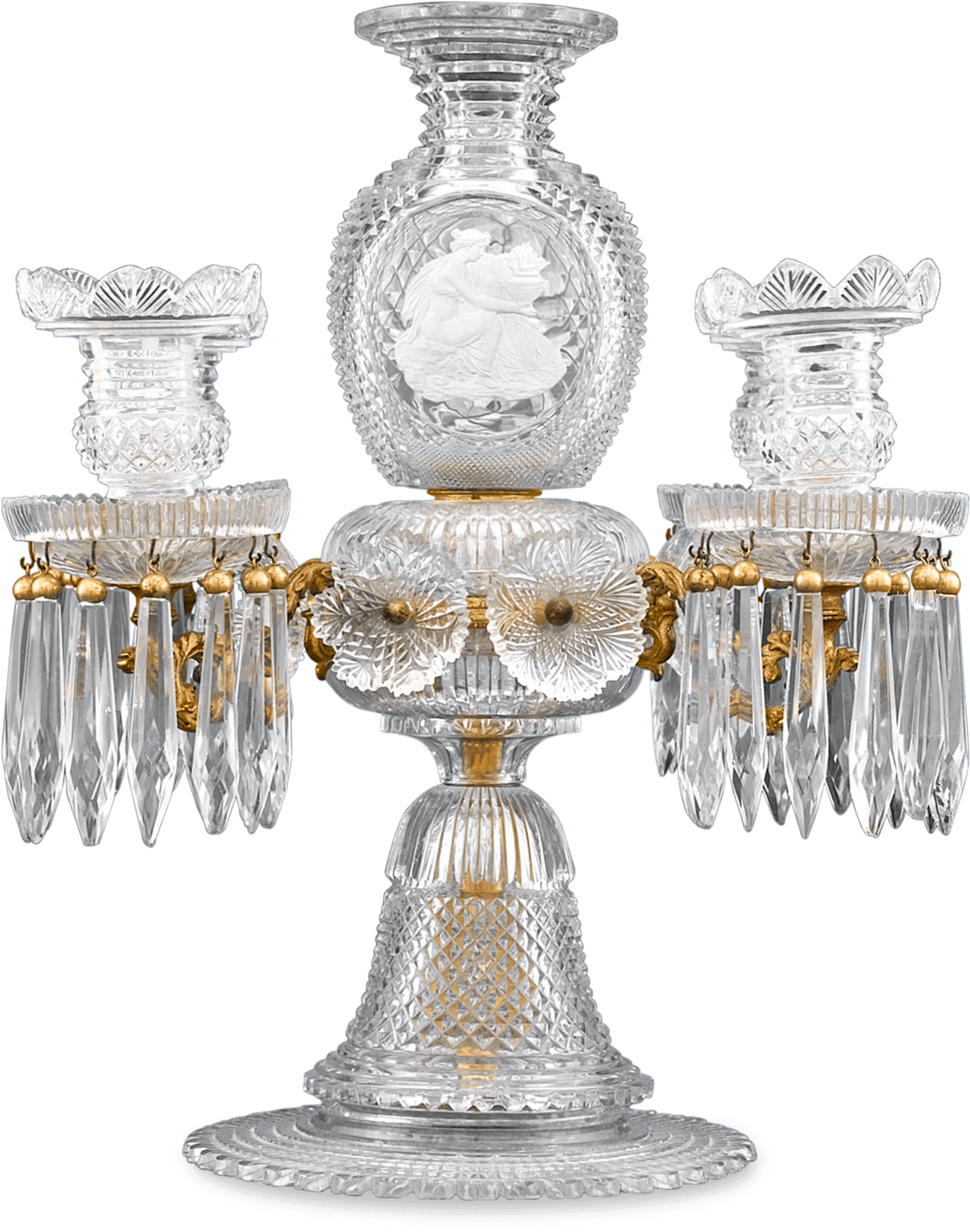 Antique Cut Glass Candelabra, Apsley Pellatt, Sulphide - Apsley Pellatt (1750x1750), Png Download