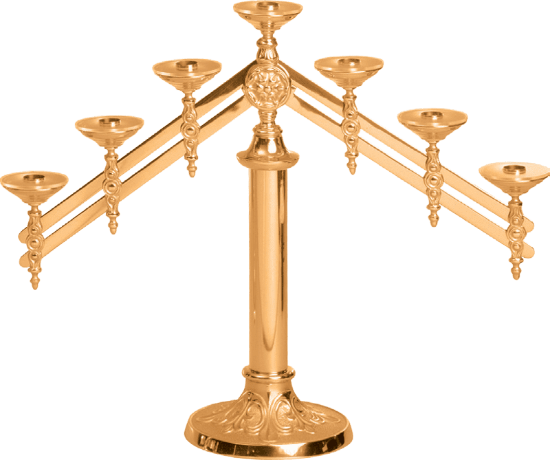 Excelsis-altar Candelabra With Adjustable Arms (800x669), Png Download
