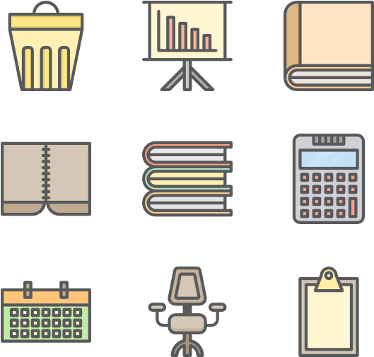 Office Supplies - Icon (600x564), Png Download