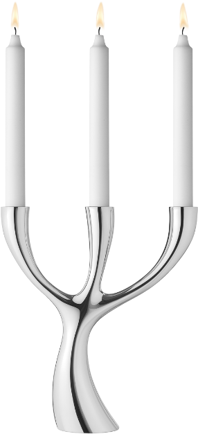 Stainless Steel Cobra Candelabra By Georg Jensen, €170, - Svietnik Na 3 Sviecky (429x429), Png Download