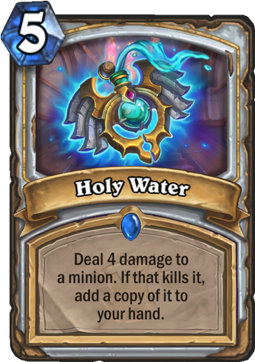 Holy Water - Holy Water Priest Hearthstone (1200x518), Png Download