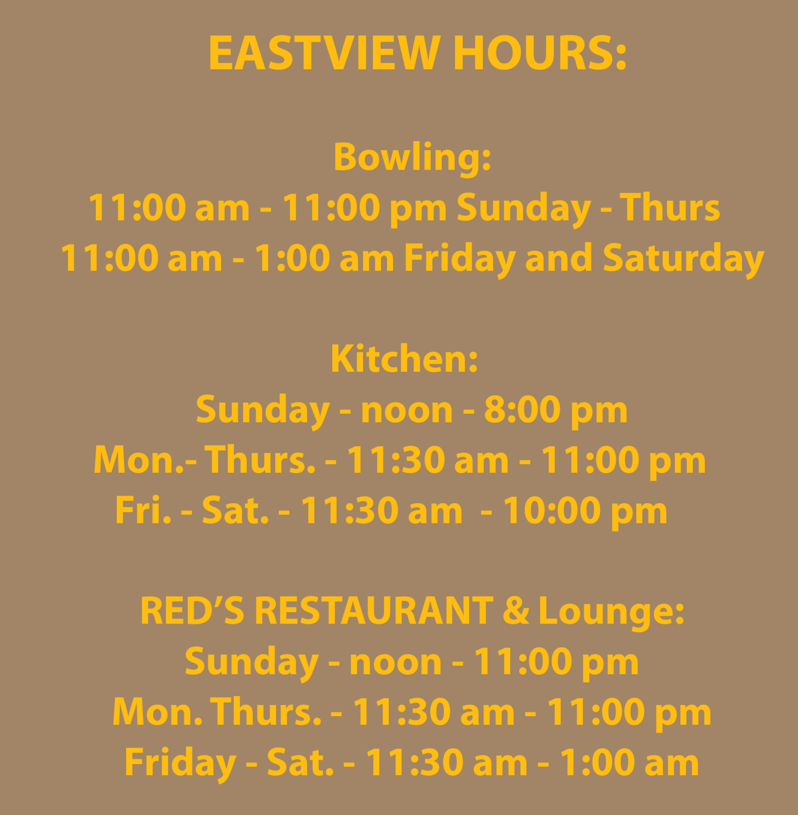 New Eastview Summer Hours 2018 Bar Grill 1 - Orange (1600x1633), Png Download