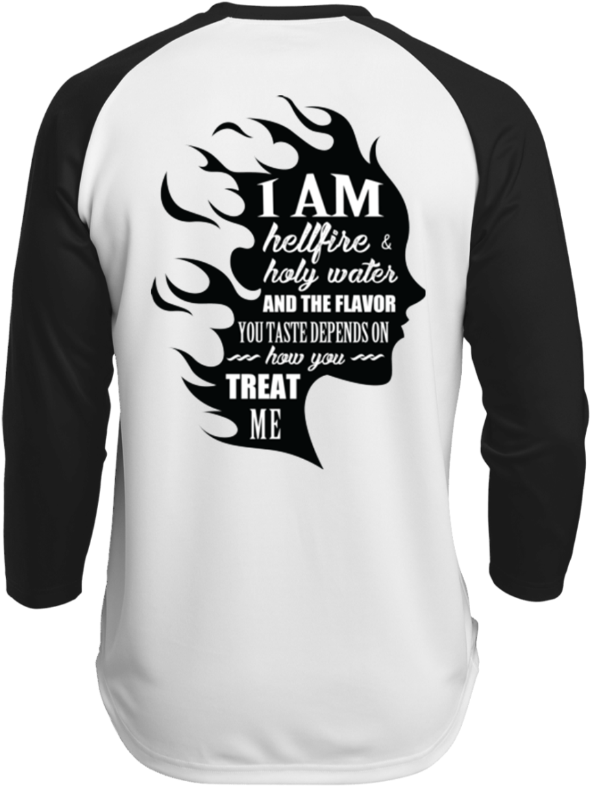 I Am Both Hellfire And Holy Water Polyester Game Baseball - She Is Both Hellfire And Holy Water (1155x1155), Png Download