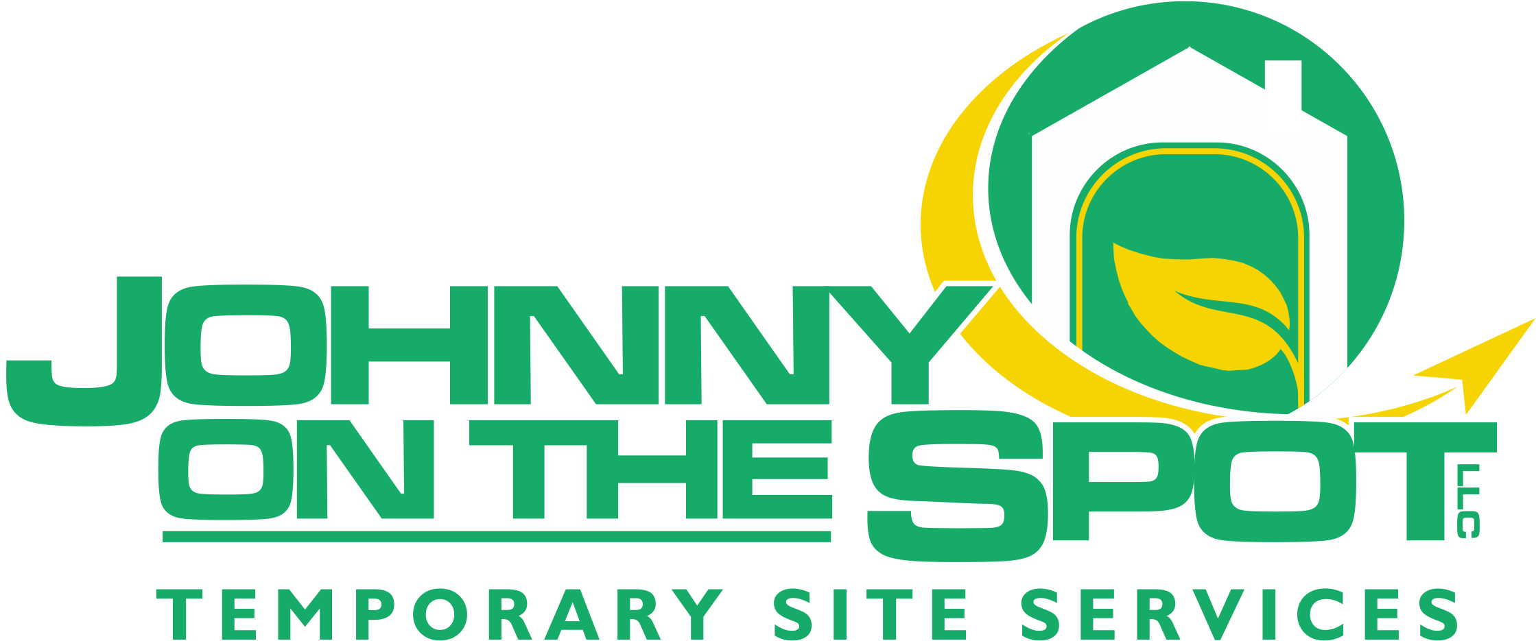 Logo Of Johnny On The Spot - Portable Toilet (2404x1106), Png Download