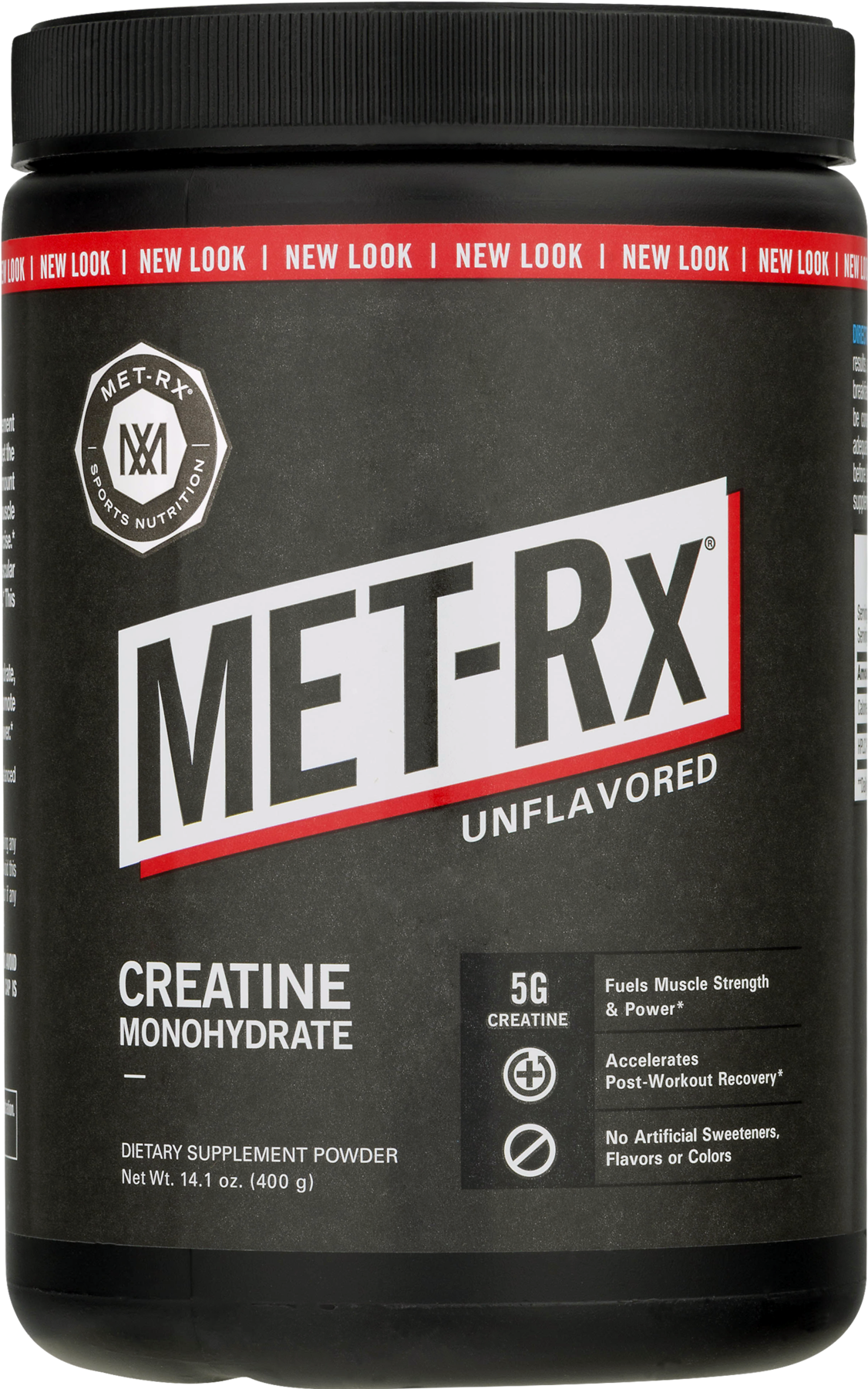 Met-rx Creatine Monohydrate Powder, Unflavored, 80 - Met-rx Creatine - Unflavored - 400 G (1800x1800), Png Download