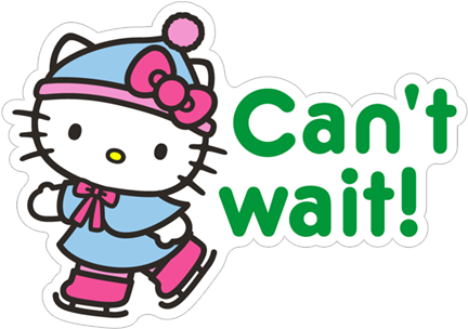 Can't Wait - Hello Kitty (490x317), Png Download