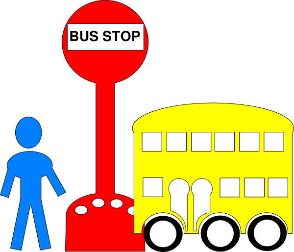 Small - Bus Station Cartoon (600x514), Png Download