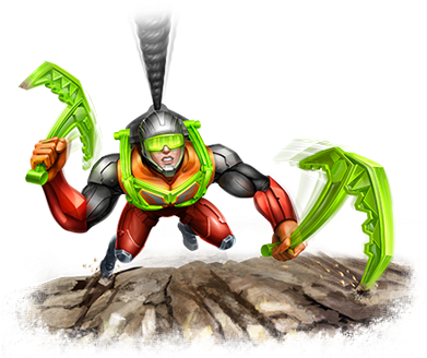 Mountain Attack Mode - Max Steel Turbo Mountain Attack Mode (439x416), Png Download