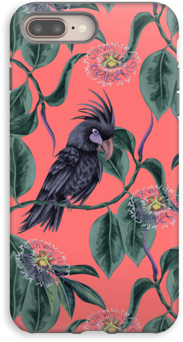 Cockatoo Pink Case Iphone 8 Plus Tough - Pattern (501x800), Png Download