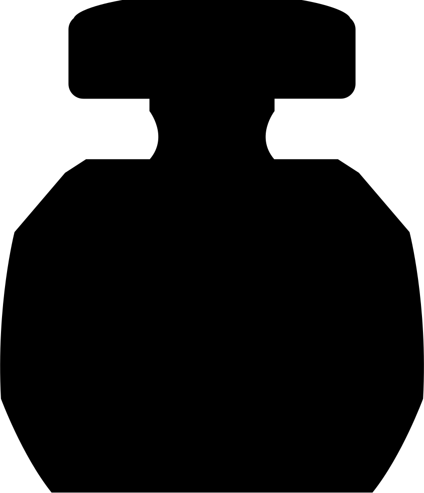 Circular Perfume Bottle With Rectangular Cover Comments - Iconos De Perfumes Png (844x981), Png Download