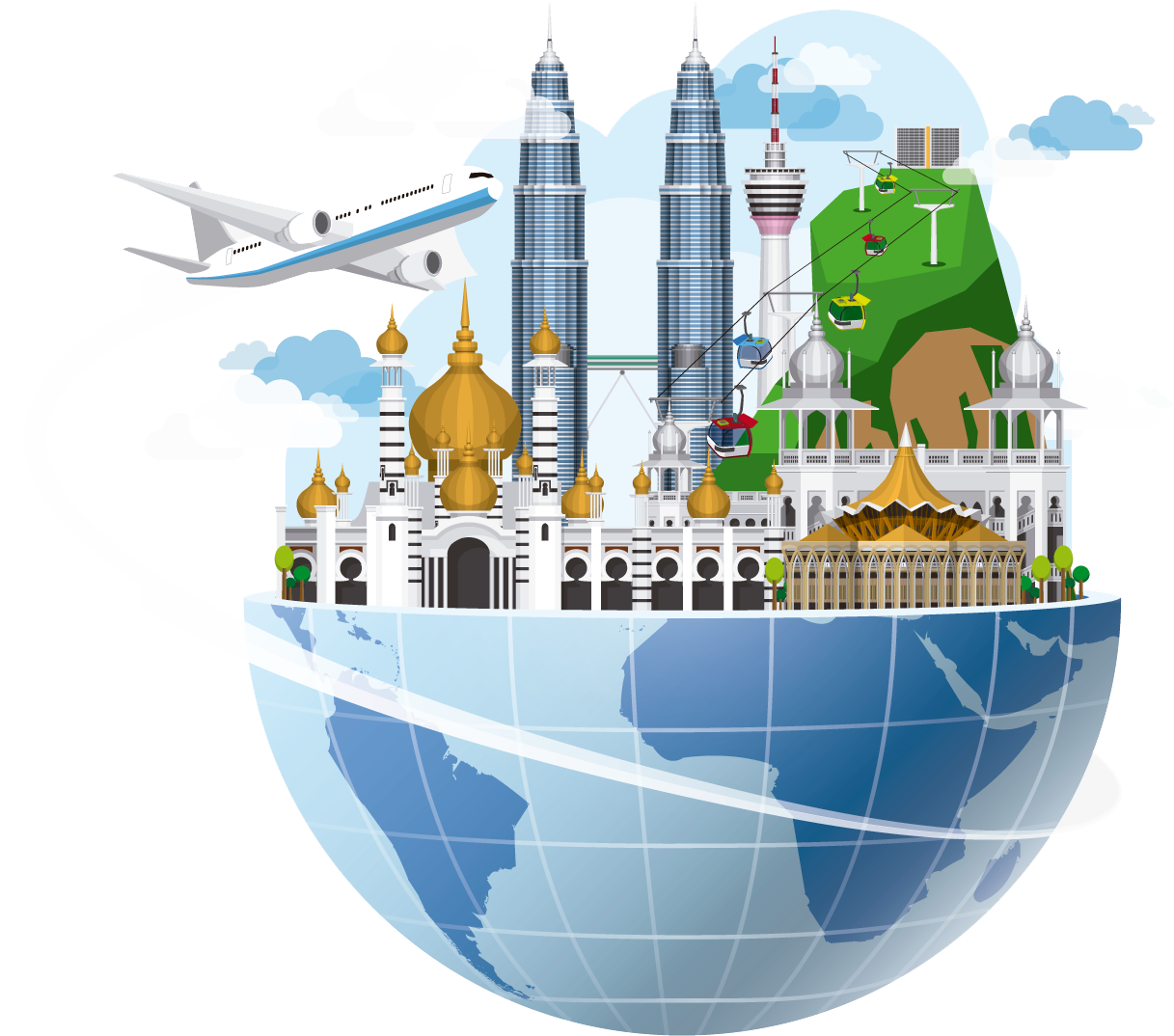 What's An Evisa For Malaysia - Malaysia Landmarks (1314x1218), Png Download