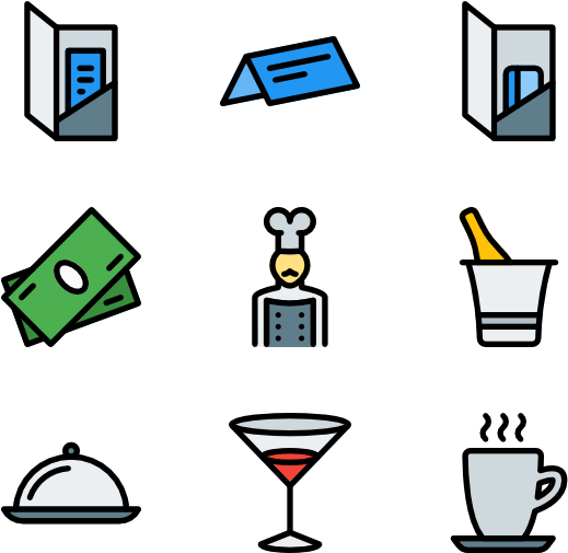 Restaurant 36 Icons (600x564), Png Download