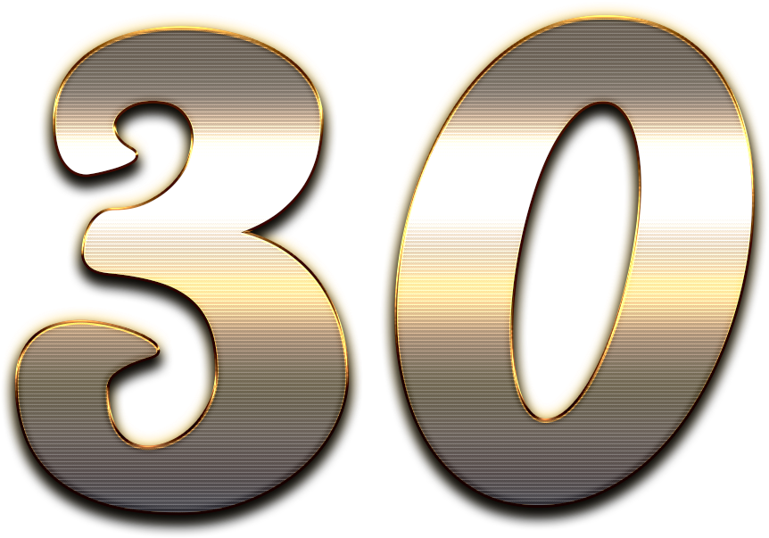 Number 30 Transparent (1044x688), Png Download