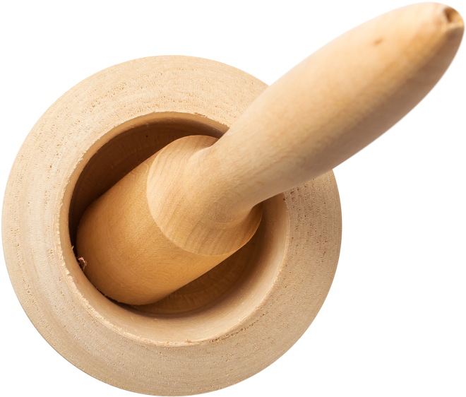 Wooden Mortar - Kitchen (866x650), Png Download
