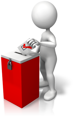 Stick Figure Voter (320x465), Png Download