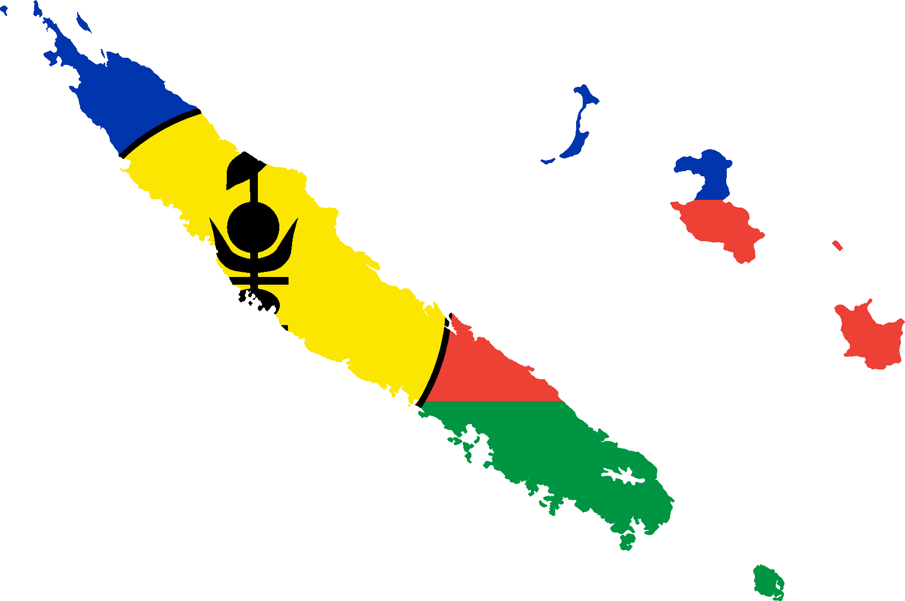 Flag Map Of New Caledonia - New Caledonia Map Png (1772x1176), Png Download