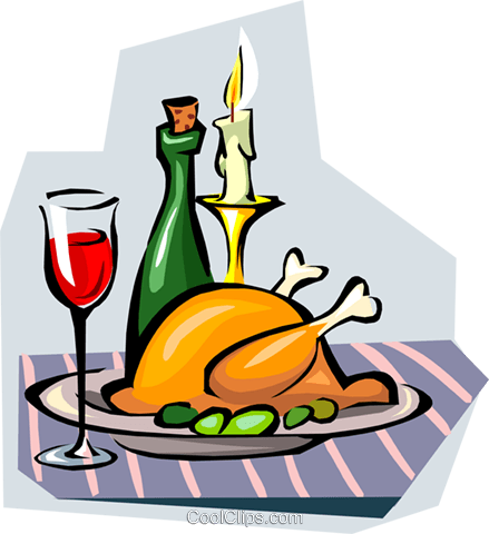 Candle-light Dinner Royalty Free Vector Clip Art Illustration - Clipart Candle Light Dinner (439x480), Png Download