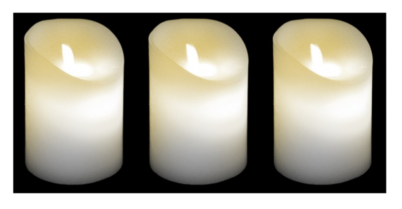 Original Wax Flickering Electronic Candle Light Set - Candle (800x800), Png Download