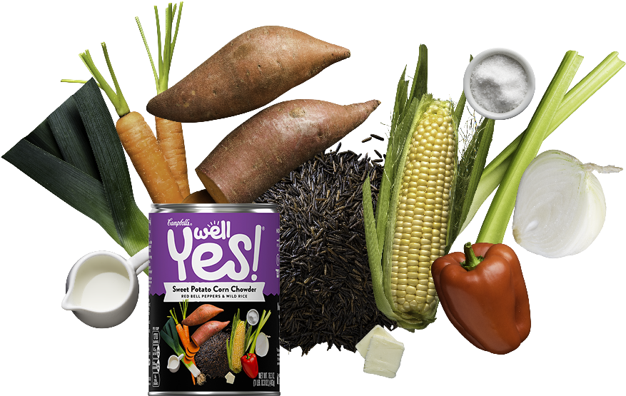 Well Yes Sweet Potato Corn Chowder - Campbells Well Yes! Chowder, Sweet Potato Corn - 16.3 (920x613), Png Download