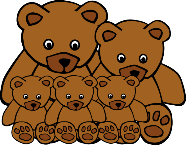 Animal Family Coloring Pages (600x468), Png Download