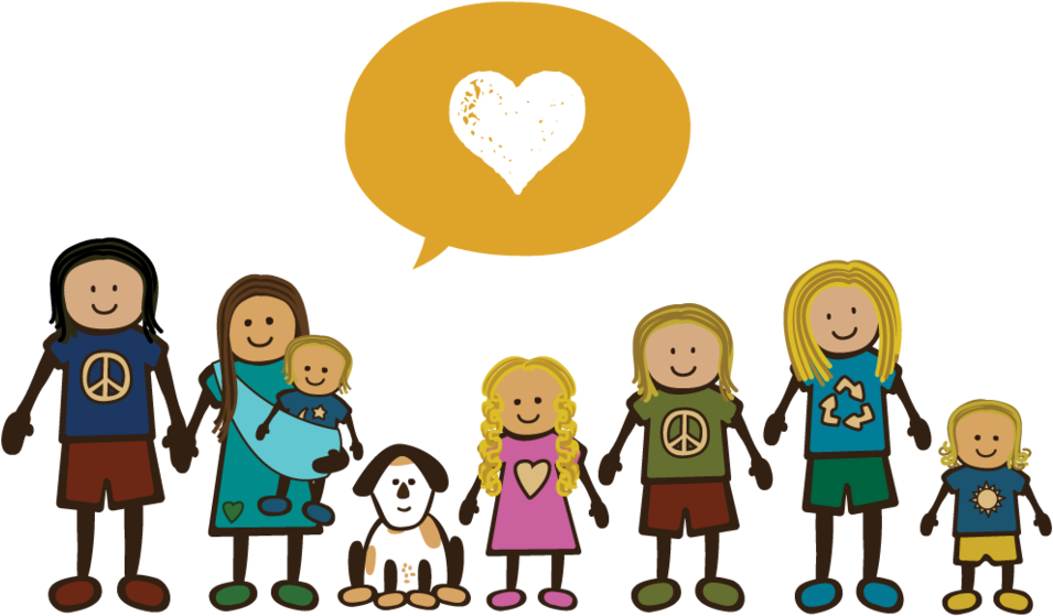 Ecowomb Family Illustrated - Doll (1000x588), Png Download