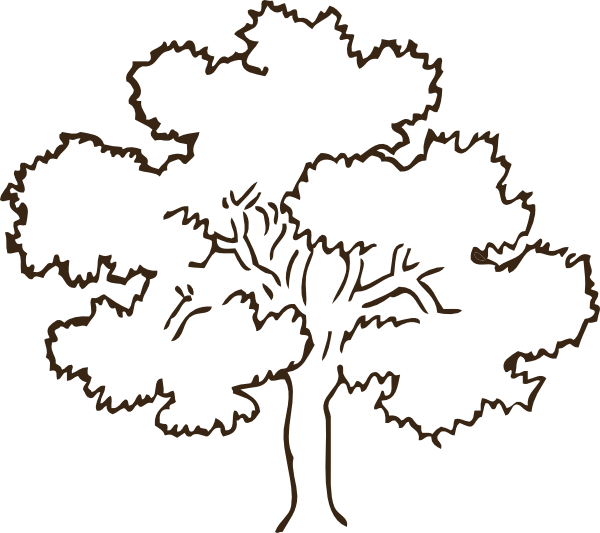 How To Set Use Dark Brown Tree Svg Vector (600x533), Png Download