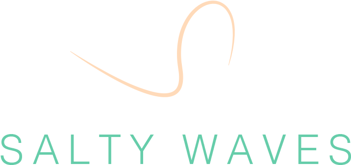Salty Waves Logo Image (866x382), Png Download