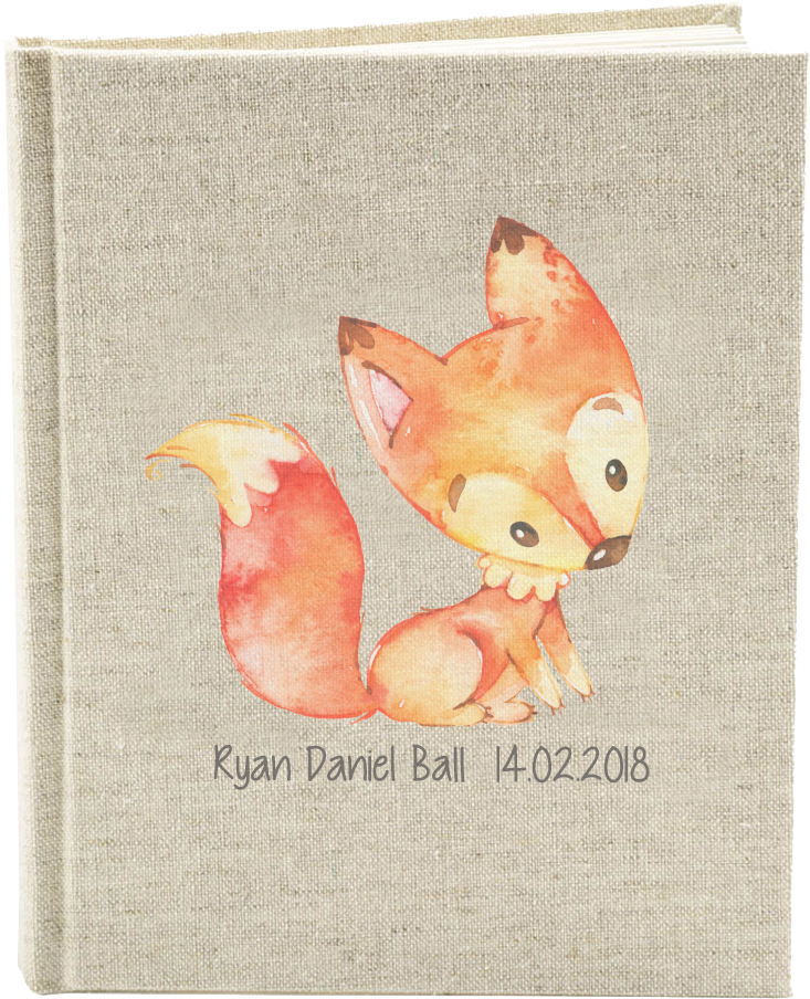 Baby Fox With Name (979x1011), Png Download