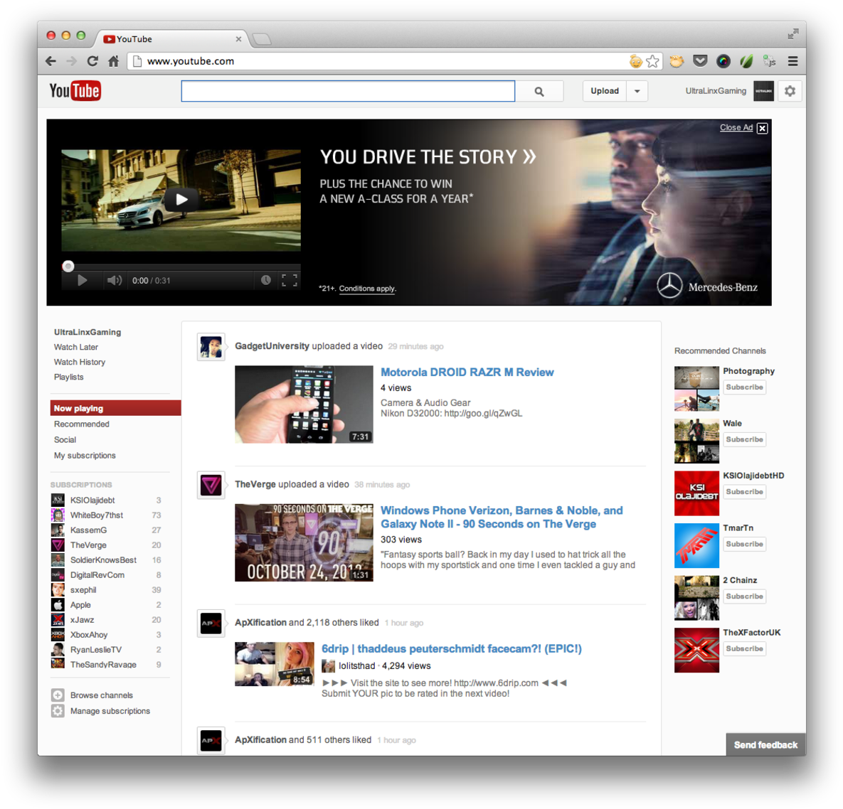 How To Get The New Youtube Layout/design - Nieuwe Youtube Layout (1200x1153), Png Download