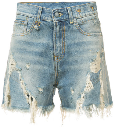Distressed Denim Shorts - Shorts (500x500), Png Download