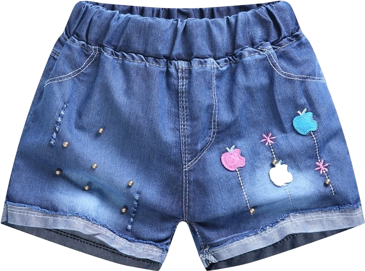 Children's Denim Shorts Girls Thin Section Hot Pants - Shorts (750x750), Png Download