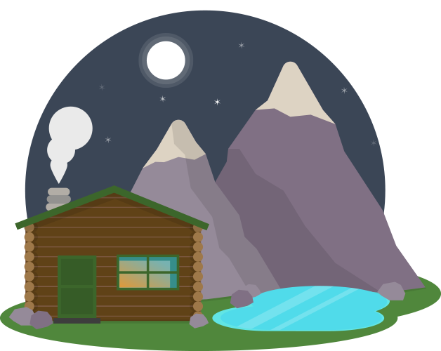 Mountain Destination - Illustration (628x500), Png Download